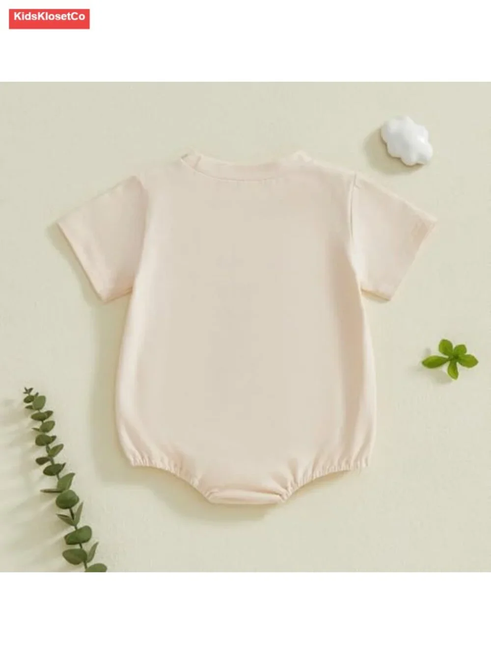 Baby Romper - Embroidered Golf Design, Short Sleeve, Cotton Blend - Picture 6 of 6